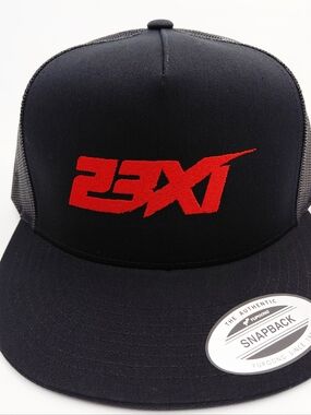 23xi Jordan Race Hamlin Wallace Embroidered Flat Bill Mesh Snapback Hat Cap
